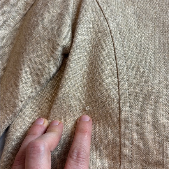 NYGARD Collection Linen Blend Blazer, Gold Thread, Peplum Jacket - Size 6 petite - Picture 11 of 13
